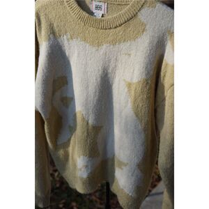 Urban Outfitters BDG NWT Men's Beige and Off-White Cowboy Crewneck Sweater Sz Sm